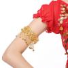 Underleaf Golden Arm Chain Tassels Bracelet Armband Upper Arm Cuff Armlet with Bells for Perform view 3