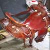 Leather Ride Western Saddle Fully Show Saddle with Silver Corner Canchos & Saddlepad (14" INCHES SEAT) view 3