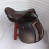 Leather Ride English Saddle Brown Leather Bareback treeless GP All Purpose Saddle in view 1