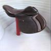 Leather Ride English Saddle Brown Leather Bareback treeless GP All Purpose Saddle in view 2