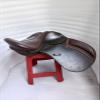 Leather Ride English Saddle Brown Leather Bareback treeless GP All Purpose Saddle in view 3