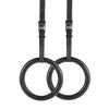 Vector X Black Gymnastic Rings 15 Ft Adjustable Strap Heavy Duty Pull Up Rings Home Gym Calisthenic Strength Training Equipment view 4