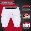 Exxact Sports Rebel 5-Pad Adult Football Girdle for Men with Cup Pocket, Lightweight Padded Compression Shorts with Integrated Hip, Thigh, Tailbone Pads, Men's Girdle Football (White, A2XL) view 2