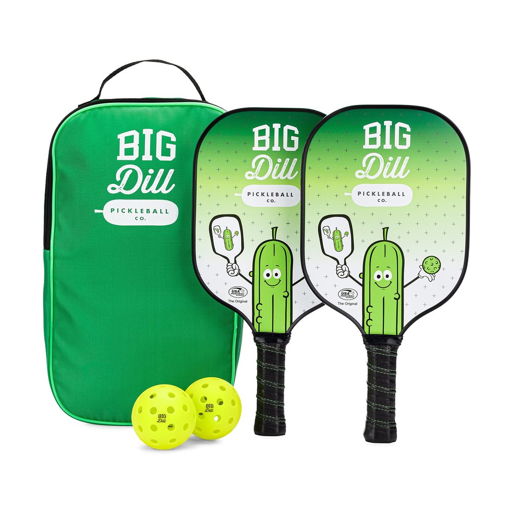 Original Carbon Fiber Pickleball Paddles Set with 2 Paddles, 2 Pickleb  Big Dill Pickleball Co.