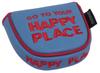 ReadyGOLF Putter Cover - Mallet, Blue, Faux Leather, Magnetic Closure, Golf view 1