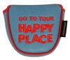 ReadyGOLF Putter Cover - Mallet, Blue, Faux Leather, Magnetic Closure, Golf view 3