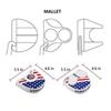 ReadyGOLF Putter Cover - Mallet, Blue, Faux Leather, Magnetic Closure, Golf view 4