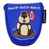 ReadyGOLF Dancing Gopher Blue Embroidered Putter Cover Mallet view 3
