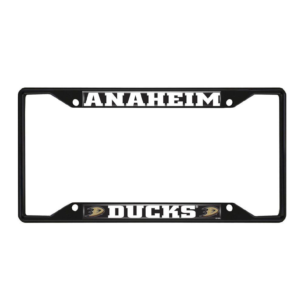 FANMATS 31377 Anaheim Ducks Metal License Plate Frame Black Finish
