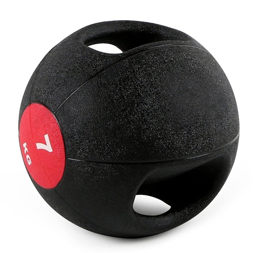 Medicine Ball Binaural Medicine Ball, Male and Female Core Training Rubber Fitness Ball, Home Gym Balance Training Fitness Equipment (Size : 7kg/15.4lb)