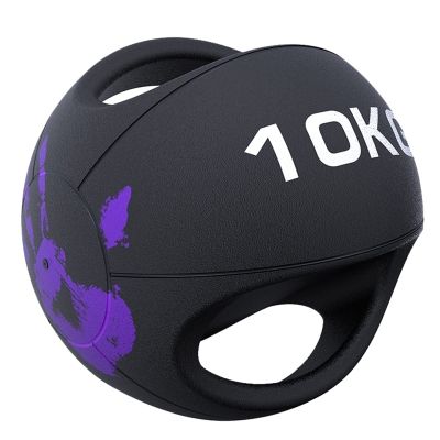 Medicine Ball Binaural Medicine Balls, Male and Female Core Strength Training Rubber Bouncy Balls, Sit-ups, Squats, Weight-Bearing Training Fitness Balls (Size : 10kg/22lb)