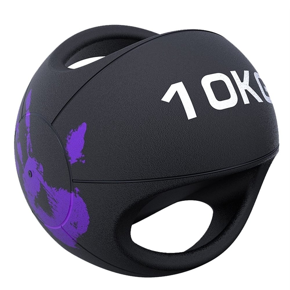 Medicine Ball Binaural Medicine Balls, Male and Female Core Strength Training Rubber Bouncy Balls, Sit-ups, Squats, Weight-Bearing Training Fitness Balls (Size : 10kg/22lb)