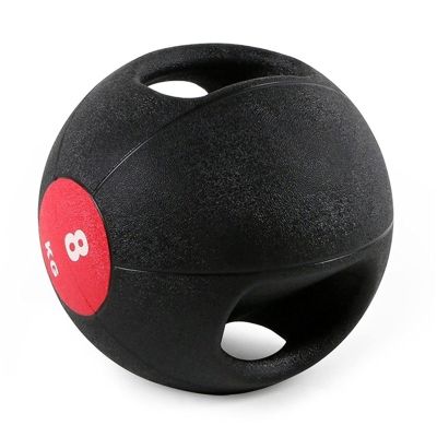 Medicine Ball Binaural Medicine Ball, Male and Female Core Training Rubber Fitness Ball, Home Gym Balance Training Fitness Equipment (Size : 8kg/17.6lb)