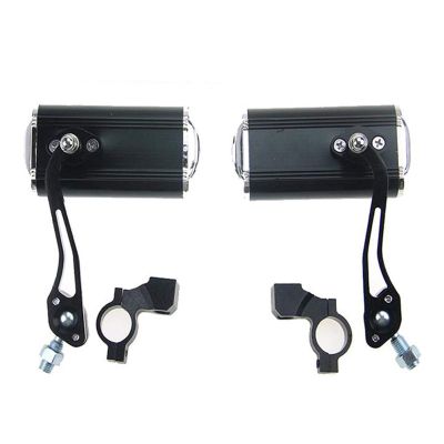 Bicycle Accessories 1 Pair Cycling Bicycle Rear View Mirror, Handlebar End Mirror Aluminum Alloy Lens Safety Side Bike Rearview Bike Parts (Color : Black)