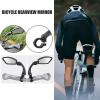 Bicycle Accessories 2 Pcs Bicycle Rearview Mirror,Stainless Steel Bicycle Mirror Easy to Install Durable Bicycle Rearview Mirror Bike Parts view 2