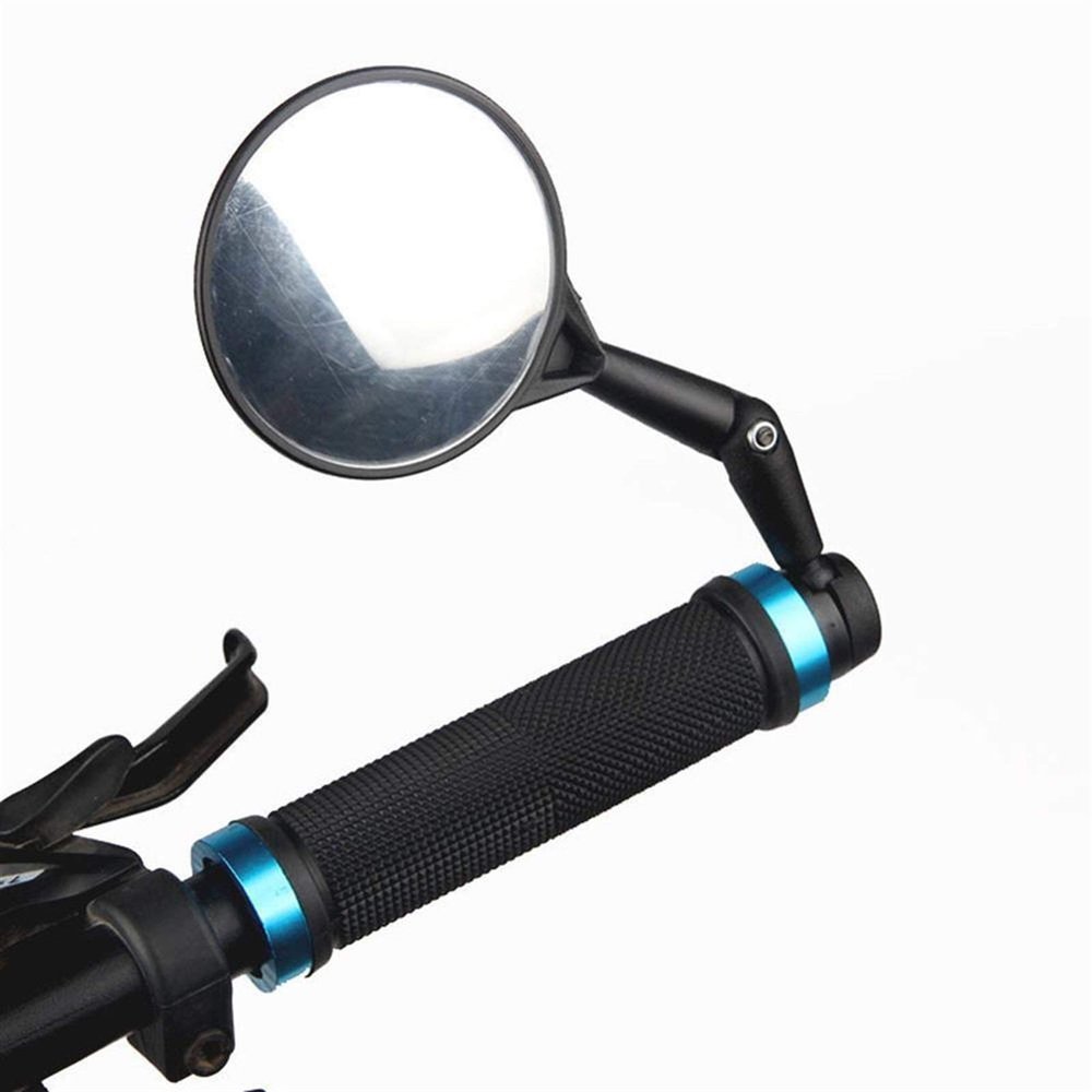 Bicycle Accessories 1pcs Bicycle Handle Bar End Mirrors,Cycling Side Rearview Mirrors Equipment 360 Rotating Bike Side Rearview Mirrors Bike Parts