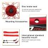 26in Front Wheel,Aluminum Alloy Double Wall Disc Brake 7/8/9/10 Speed Mountain Bicycle Single Wheel (Color : Red, Size : 26inch) view 4
