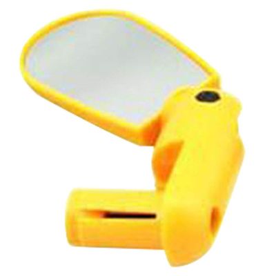Bicycle Accessories Bike Mirrors Rotation Cycling Outdoor Safety Rear View Side Mountain Road Bicycle Adjustable Angle Bar End Accessories Bike Parts (Color : Yellow)