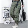 ZODLLS Women's Camo Cargo Pants Elastic Waist Green Cargo#2-S view 3