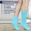 MDR Distributors MDRE Lightweight Slouch Socks for Women & Men  Soft Cotton Blend, Retro 80s Style, One Size (911), Made in USA, 1 Pair (US, Numeric, 9, 11, Regular, Regular, Light Blue) view 4