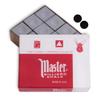 Master Chalk Billiard Pool Cue Premium Quality - 1 Dozen - Made in The USA + 2 pcs of Quality Billiard Pool Table Spots (Gray)