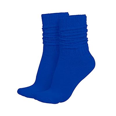 MDR Distributors GERVRA Slouch Socks Lightweight for Women & Men One Size (911), Made in USA, 1 Pair (US, Numeric, 9, 11, Regular, Regular, Royal Blue)