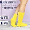 MDR Distributors MDRE Lightweight Slouch Socks for Women & Men  Soft Cotton Blend, Retro 80s Style, One Size (911), Made in USA, 1 Pair (US, Numeric, 9, 11, Regular, Regular, Yellow) view 3