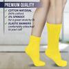 MDR Distributors MDRE Lightweight Slouch Socks for Women & Men  Soft Cotton Blend, Retro 80s Style, One Size (911), Made in USA, 1 Pair (US, Numeric, 9, 11, Regular, Regular, Yellow) view 4