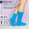 MDR Distributors MDRE Lightweight Slouch Socks for Women & Men  Soft Cotton Blend, Retro 80s Style, One Size (911), Made in USA, 1 Pair (US, Numeric, 9, 11, Regular, Regular, Turqouise) view 3