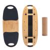 XCMAN Balance Board Surf Trainer with Adjustable Stoppers - 3 Different Distance Options Bamboo Balance Board for Surfing, Snowboarding, Skiing, Skateboarding, Yoga Training view 1