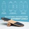 XCMAN Balance Board Surf Trainer with Adjustable Stoppers - 3 Different Distance Options Bamboo Balance Board for Surfing, Snowboarding, Skiing, Skateboarding, Yoga Training view 2