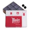Master Billiard Pool Cue Chalk Premium Quality - 1 Dozen - Made in The USA + 2 pcs of Quality Billiard Pool Table Spots (Charcoal)