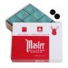 Master Chalk Billiard Pool Cue Chalk Premium Quality - 1 Dozen - Made in The USA + 2 pcs of Quality Billiard Pool Table Spots (Spruce)