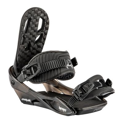 Nitro Charger (Cardboard Box) Snowboard Bindings, Children, Black, M