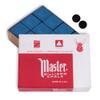 Master Chalk Master Billiard Pool Cue Chalk Premium Quality - 1 Dozen - Made in The USA + 2 pcs of Quality Billiard Pool Table Spots (Blue) view 1