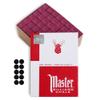Master Billiard Pool Cue Chalk Premium Quality - 1 Gross - 144 pcs - Made in The USA + 10 pcs of Quality Billiard Pool Table Spots (Burgundy) view 1
