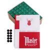 Master Chalk Billiard Pool Cue Chalk Premium Quality - 1 Gross - 144 pcs - Made in The USA + 10 pcs of Quality Billiard Pool Table Spots (Forest) view 1