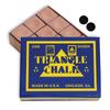 Triangle Billiard Pool Cue Chalk - 1 Dozen - Made in The USA + 2 pcs of Quality Billiard Pool Table Spots (Gold) view 1