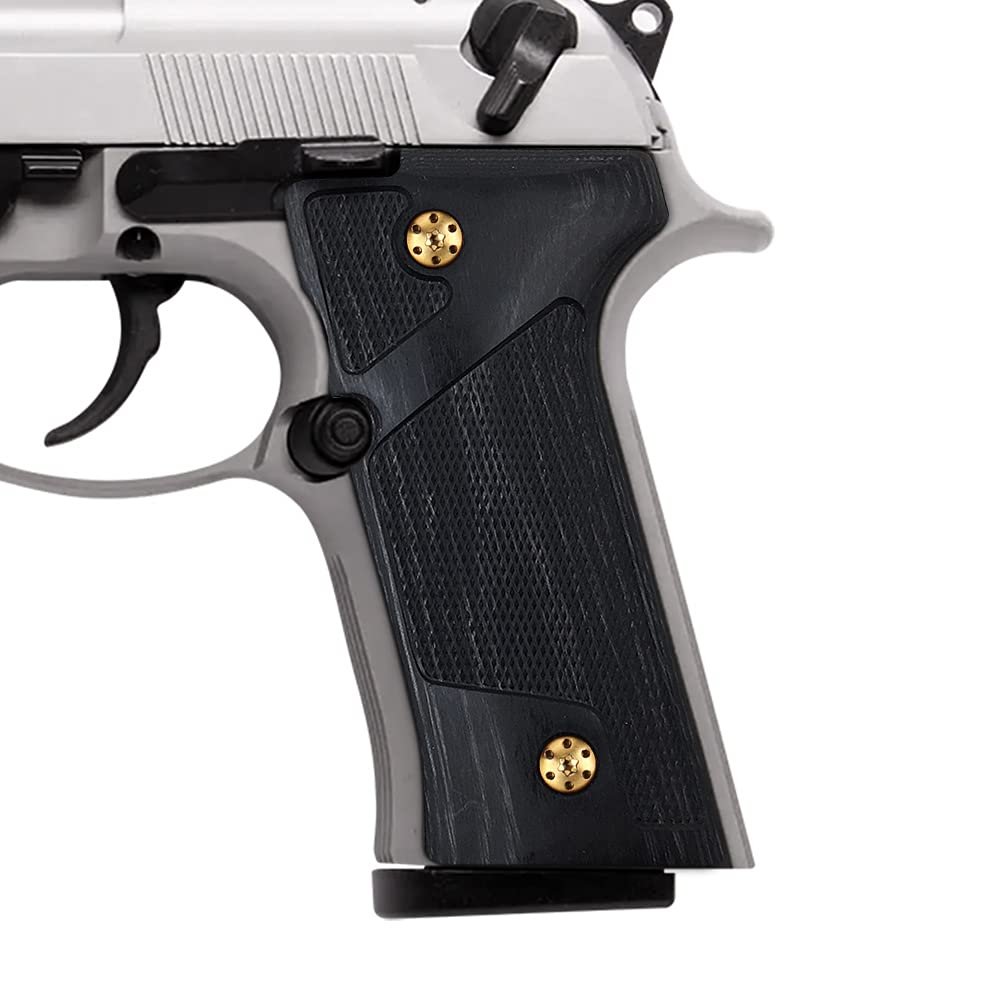 Cool Hand Wood Grips for Beretta Vertec, M9A3, 92X, Custom Golden Screws Included, V-DC3-GW