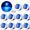 ALFU 10Pcs Blue DC 12V 3 Inch Round Marine Boat Interior Lights Transom Mount Led Stern Anchor Lights LED Night Fishing Lights IP67 Waterproof Deck LED Courtesy Light view 1