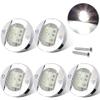 ALFU 5Pcs White DC 12V 3 Inch Round Marine Boat Interior Lights Transom Mount Led Stern Anchor Lights LED Night Fishing Lights IP67 Waterproof Deck LED Courtesy Light view 1