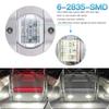 ALFU 5Pcs White DC 12V 3 Inch Round Marine Boat Interior Lights Transom Mount Led Stern Anchor Lights LED Night Fishing Lights IP67 Waterproof Deck LED Courtesy Light view 4
