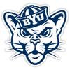Brigham Young Cougars 10-Inch Vinyl Decal Sticker 4-Pack Officially Licensed Collegiate Product view 1