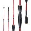 Sougayilang Fishing Rod, 30 Ton Carbon Fiber Sensitive 2Pc Baitcasting Rod & Spinning Rod for Freshwater or Saltwater, Tournament Quality Fishing Pole with 2 Tips for Bass-Red-6.9FT-Spinning view 1