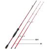 Sougayilang Fishing Rod, 30 Ton Carbon Fiber Sensitive 2Pc Baitcasting Rod & Spinning Rod for Freshwater or Saltwater, Tournament Quality Fishing Pole with 2 Tips for Bass-Red-6.9FT-Spinning view 2