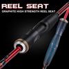 Sougayilang Fishing Rod, 30 Ton Carbon Fiber Sensitive 2Pc Baitcasting Rod & Spinning Rod for Freshwater or Saltwater, Tournament Quality Fishing Pole with 2 Tips for Bass-Red-6.9FT-Spinning view 4