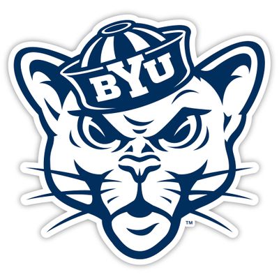 Brigham Young Cougars 6-Inch Vinyl Decal Sticker 4-Pack Officially Licensed Collegiate Product