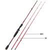 Sougayilang Fishing Rod, 30 Ton Carbon Fiber Sensitive 2Pc Baitcasting Rod & Spinning Rod for Freshwater or Saltwater, Tournament Quality Fishing Pole with 2 Tips for Bass-Red-6.9FT-Casting view 2