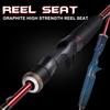 Sougayilang Fishing Rod, 30 Ton Carbon Fiber Sensitive 2Pc Baitcasting Rod & Spinning Rod for Freshwater or Saltwater, Tournament Quality Fishing Pole with 2 Tips for Bass-Red-6.9FT-Casting view 4