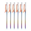 Boundless Voyage 6pcs/lot Titanium Alloy Tent Pegs Outdoor Camping Awning Tent Stakes Lightweight Hiking Climbing Tent Nail (24CM-Ti4016P) view 1